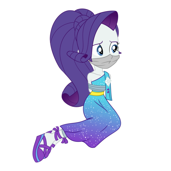 Size: 2000x2000 | Tagged: safe, artist:splendidbondage, derpibooru import, rarity, equestria girls, equestria girls series, spring breakdown, spoiler:eqg series (season 2), bondage, gag, image, png, simple background, solo, tape, tape bondage, tape gag, tied up, transparent background