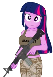 Size: 1800x2600 | Tagged: safe, artist:ah96, artist:edy_january, artist:tharn666, derpibooru import, editor:ah96, editor:edy_january, twilight sparkle, human, equestria girls, assault rifle, big breasts, breasts, busty twilight sparkle, call of duty, call of duty: black ops, call of duty: black ops cold war, camouflage, carbine, clothes, counter-strike, gun, image, lieutenant, link in description, looking at you, m4a1, m4s, marine, marines, military, png, rifle, sexy, simple background, smiling, smiling at you, soldier, solo, stupid sexy twilight, tanktop, transparent background, trigger discipline, usmc, weapon, xm177e1, xm4