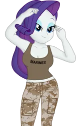 Size: 1377x2261 | Tagged: safe, artist:ah96, artist:edy_january, derpibooru import, edit, editor:ah96, vector edit, rarity, human, equestria girls, breasts, busty rarity, call of duty, clothes, image, link in description, looking at you, marine, marines, military, military uniform, png, simple background, smiling, smiling at you, soldier, solo, stupid sexy rarity, tanktop, transparent background, uniform, usmc, vector