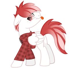 Size: 3600x3400 | Tagged: safe, artist:ponkus, derpibooru import, oc, oc:deepest apologies, pegasus, pony, :p, clothes, flannel, image, male, png, simple background, smug, solo, stallion, tongue out, transparent background