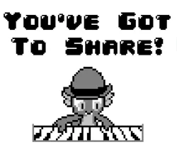 Size: 775x684 | Tagged: safe, artist:baron-kettell, artist:polygonical, derpibooru import, spike, dragon, over a barrel, season 1, 8-bit, bowler hat, game boy, grayscale, hat, image, jpeg, monochrome, musical instrument, piano, pixel art, simple background, solo, song cover, white background, you gotta share