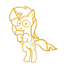 Size: 676x676 | Tagged: safe, artist:wissle, derpibooru import, sunset shimmer, pony, unicorn, animated, atg 2023, bipedal, cute, dancing, female, gif, image, looking at you, mare, monochrome, newbie artist training grounds, silly, silly pony, simple background, smiling, solo, transparent background, white background