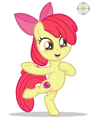 Size: 3000x4000 | Tagged: safe, artist:r4hucksake, derpibooru import, apple bloom, pony, image, png, simple background, solo, standing, standing on one leg, transparent background