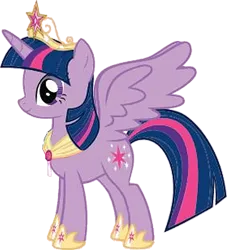 Size: 604x665 | Tagged: safe, derpibooru import, editor:incredibubbleirishguy, twilight sparkle, twilight sparkle (alicorn), alicorn, magical mystery cure, background removed, crown, cutout, element of magic, hoof shoes, image, jewelry, paper pony, png, princess shoes, regalia, sideview, simple background, spread wings, transparent background, wings