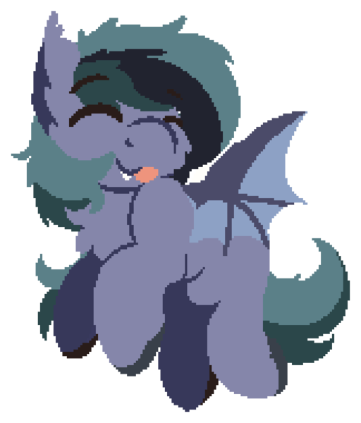 Size: 648x760 | Tagged: safe, artist:rhythmpixel, derpibooru import, oc, oc:scrimmy, unofficial characters only, bat pony, pony, :p, bat pony oc, bat wings, flying, gift art, image, male, pixel art, png, pony oc, simple background, solo, spread wings, tongue out, transparent background, wings