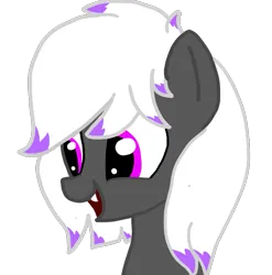 Size: 889x899 | Tagged: safe, artist:bright skie, derpibooru import, pony, dyed mane, fangs, female, image, mare, png, smiling