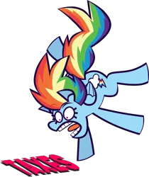 Size: 4113x4896 | Tagged: safe, artist:threetwotwo32232, derpibooru import, rainbow dash, pegasus, pony, female, image, mare, png, scared, simple background, solo, taxes, transparent background