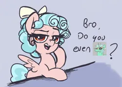 Size: 2600x1850 | Tagged: safe, artist:t72b, derpibooru import, cozy glow, lyra heartstrings, pegasus, pony, bow, curly hair, female, filly, foal, hoof on cheek, image, looking at you, meme, numget, png