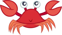Size: 3501x2000 | Tagged: safe, artist:diegator007, derpibooru import, crab, ppov, season 6, cute, happy, image, png, simple background, smiling, solo, transparent background, vector