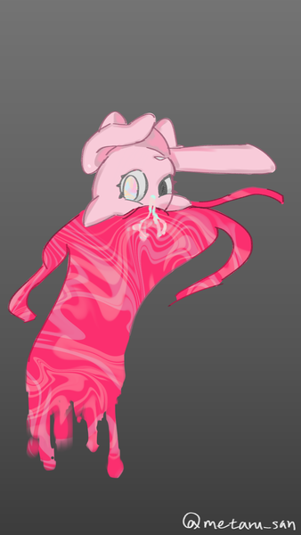 Size: 1080x1920 | Tagged: safe, artist:metaruscarlet, derpibooru import, pinkie pie, earth pony, pony, female, image, liquid, open mouth, pinkamena diane pie, png, simple background, solo, solo female