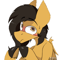 Size: 2560x2560 | Tagged: safe, artist:difis, derpibooru import, oc, pegasus, pony, animated, auction, auction open, big eyes, blushing, colored hooves, commission, cute, gif, halfbody, image, male, shy, simple background, solo, stallion, sweat, transparent background, watermark, ych animation, your character here