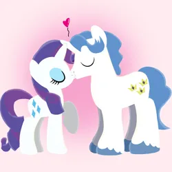 Size: 1400x1400 | Tagged: safe, artist:mlplary6, derpibooru import, fancypants, rarity, pony, unicorn, eyes closed, female, heart, image, kiss on the lips, kissing, love, male, mare, png, raripants, shipping, stallion, straight