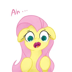 Size: 3000x3000 | Tagged: suggestive, artist:widelake, derpibooru import, fluttershy, pegasus, crying, female, image, open mouth, png, simple background, solo, solo female, teary eyes, white background, worried