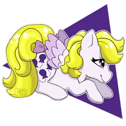 Size: 2000x2000 | Tagged: safe, artist:caprania, derpibooru import, surprise, pegasus, pony, g1, adoraprise, cute, female, g1 to g4, g4, generation leap, image, lying down, mare, png, prone, simple background, smiling, solo, transparent background