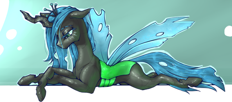 Size: 1276x560 | Tagged: safe, artist:madhotaru, derpibooru import, queen chrysalis, image, png, solo