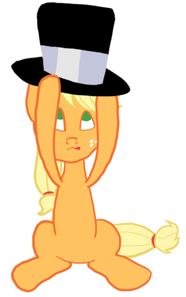 Size: 814x1295 | Tagged: safe, artist:wissle, derpibooru import, applejack, earth pony, pony, :3, atg 2023, clothes, female, hat, image, mare, newbie artist training grounds, png, silly, silly pony, simple background, sitting, solo, tongue out, top hat, transparent background, who's a silly pony