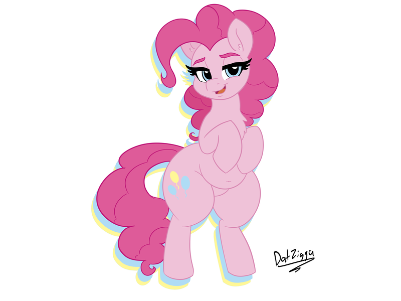 Size: 3644x2731 | Tagged: safe, artist:datzigga, derpibooru import, pinkie pie, pony, semi-anthro, belly, bipedal, derpibooru exclusive, image, plump, png, solo