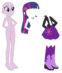 Size: 466x544 | Tagged: safe, artist:lordsfrederick778, artist:selenaede, derpibooru import, twilight sparkle, equestria girls, alternate design, base used, image, png