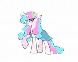 Size: 2048x1620 | Tagged: safe, artist:petaltwinkle, derpibooru import, oc, unnamed oc, unofficial characters only, pony, unicorn, female, floppy ears, flower, flower in hair, image, jpeg, looking at you, mare, raised hoof, smiling, smiling at you, solo
