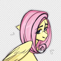 Size: 2080x2080 | Tagged: safe, artist:cubifiedcherry, derpibooru import, fluttershy, pegasus, pony, checkered background, female, image, mare, png, sad