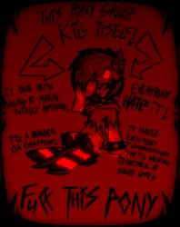 Size: 1620x2044 | Tagged: grimdark, artist:xxv4mp_g4z3rxx, derpibooru import, oc, oc:violet valium, unofficial characters only, bat pony, pony, arrow, blood, bracelet, clothes, collar, fangs, hoodie, image, monochrome, nonbinary, png, red eyes, scar, self harm, self harm scars, sketch, smiling, socks, solo, spiked collar, spiked wristband, striped socks, suicidal, torn clothes, torn ear, vent art, wristband