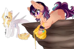 Size: 2812x1848 | Tagged: safe, artist:krissstudios, derpibooru import, oc, unofficial characters only, earth pony, pegasus, pony, cheek fluff, chest fluff, ear fluff, female, food, honey, image, mare, png, simple background, transparent background