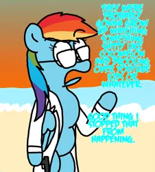 Size: 3023x3351 | Tagged: safe, artist:professorventurer, derpibooru import, rainbow dash, fanfic:rainbow factory, series:ask pippamena, bitch, fanfic art, image, png, rainbow douche, rainbow factory dash