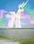 Size: 1440x1920 | Tagged: safe, artist:90sigma, derpibooru import, edit, editor:jaredking779, princess celestia, alicorn, pony, crown, female, folded wings, giant pony, giantess, giantlestia, highrise ponies, hoof shoes, image, irl, jewelry, jpeg, looking at you, looking back, looking back at you, macro, mare, mountain, mountain range, peytral, photo, ponies in real life, regalia, scenery, smiling, solo, water, wings