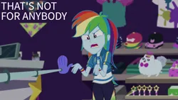 Size: 2000x1125 | Tagged: safe, derpibooru import, edit, edited screencap, editor:quoterific, screencap, rainbow dash, equestria girls, equestria girls series, holidays unwrapped, spoiler:eqg series (season 2), dashing through the mall, image, png, solo