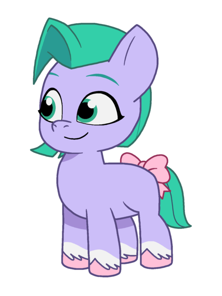 Size: 1213x1617 | Tagged: safe, artist:ben81398, derpibooru import, earth pony, pony, g5, my little pony: tell your tale, spoiler:g5, spoiler:my little pony: tell your tale, spoiler:tyts01e28, bow, female, filly, foal, image, pippsqueaks, pippsqueaks forever, png, seashell (g5), simple background, solo, tail, tail bow, transparent background