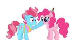 Size: 2889x1628 | Tagged: safe, artist:spookitty, derpibooru import, cup cake, pinkie pie, earth pony, pony, animated, apron, boop, clothes, covering mouth, excited, female, gif, harmonica, image, mouth hold, musical instrument, pony tale adventures, solo, solo female, sparkles, sparkly eyes, wingding eyes