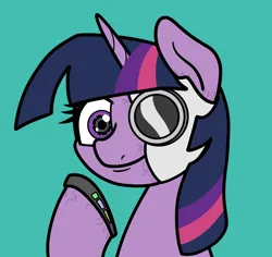 Size: 2047x1931 | Tagged: safe, artist:ewoudcponies, derpibooru import, twilight sparkle, cyborg, pony, blue background, female, image, jpeg, simple background, solo