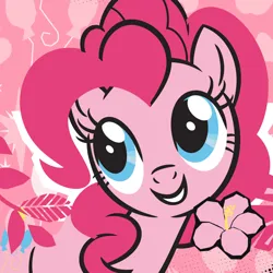 Size: 1000x1000 | Tagged: safe, derpibooru import, official, pinkie pie, earth pony, pony, abstract background, avatar, female, g4, image, jpeg, mare, solo