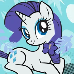 Size: 1000x1000 | Tagged: safe, derpibooru import, official, rarity, pony, unicorn, abstract background, avatar, female, g4, image, jpeg, mare, solo