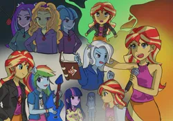 Size: 680x475 | Tagged: safe, artist:sugarcube269, derpibooru import, adagio dazzle, aria blaze, maud pie, rainbow dash, sci-twi, sonata dusk, sunset shimmer, trixie, twilight sparkle, equestria girls, rainbow rocks, female, image, jpeg, microphone, ponied up