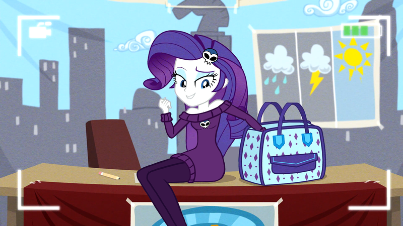 Size: 1920x1080 | Tagged: safe, derpibooru import, edit, edited screencap, screencap, rarity, best trends forever, equestria girls, equestria girls series, clothes, female, image, legs, png, smiling, solo