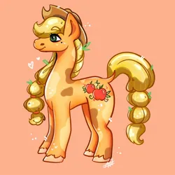 Size: 1440x1440 | Tagged: safe, artist:lavendersageart, derpibooru import, applejack, crystal pony, earth pony, crystallized, female, hat, image, jpeg