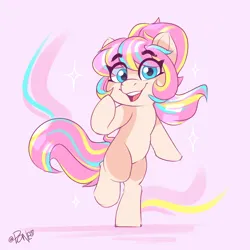 Size: 2704x2704 | Tagged: safe, artist:rivin177, derpibooru import, oc, oc:bijou butterfly, earth pony, pony, bipedal, cute, doodle, eye clipping through hair, eyebrows, eyebrows visible through hair, image, pale belly, png, simple background, solo, sparkles, standing