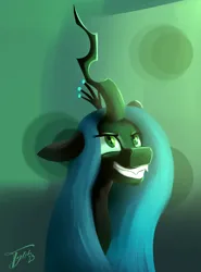 Size: 642x867 | Tagged: safe, artist:tyleks, derpibooru import, queen chrysalis, changeling, changeling queen, female, image, png, solo