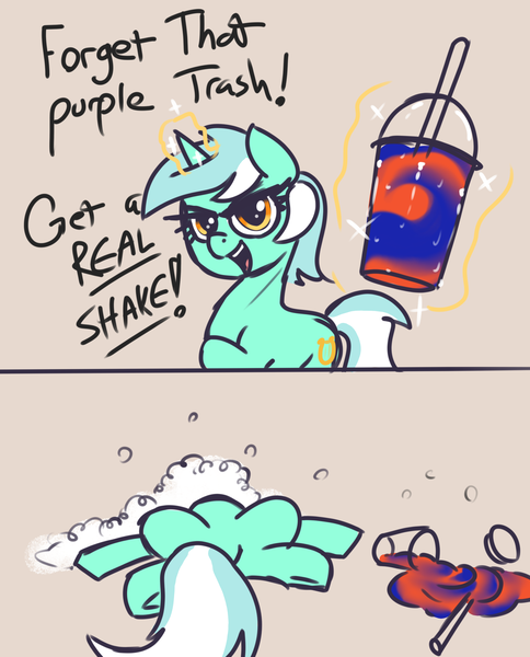 Size: 2000x2480 | Tagged: safe, artist:t72b, derpibooru import, lyra heartstrings, pony, unicorn, 2 panel comic, bubble, comic, crossing the memes, female, foaming at the mouth, grimace shake, image, l.u.l.s., levitation, looking at you, magic, mare, meme, png, telekinesis, text, tide pods, too dumb to live