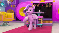 Size: 1280x720 | Tagged: safe, derpibooru import, screencap, pipp petals, sunny starscout, earth pony, pegasus, pony, g5, my little pony: make your mark, spoiler:g5, spoiler:my little pony: make your mark, spoiler:my little pony: make your mark chapter 4, spoiler:mymc04e06, a little horse, adorapipp, animated, book, cute, diadem, female, folded wings, headband, image, jewelry, mane stripe sunny, mare, my little pony: make your mark chapter 4, regalia, sick, sneezing, sneezing fit, solo focus, spread wings, video, webm, wings