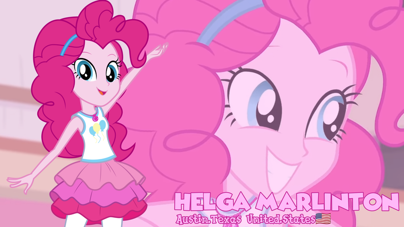Size: 3410x1920 | Tagged: safe, artist:edy_january, artist:twilirity, derpibooru import, edit, edited screencap, screencap, pinkie pie, human, equestria girls, alternate name, big smile, clothes, geode of sugar bombs, hairband, image, looking at you, magical geodes, png, skirt, smiling, smiling at you, solo, vector used, waving, waving at you