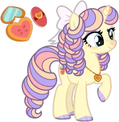 Size: 1621x1667 | Tagged: safe, artist:strawberry-spritz, derpibooru import, oc, unofficial characters only, pony, unicorn, bow, female, hair bow, image, magical lesbian spawn, mare, offspring, parent:applejack, parent:rarity, parents:rarijack, png, simple background, solo, transparent background