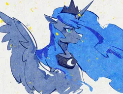 Size: 1280x976 | Tagged: safe, artist:lendftcn, derpibooru import, princess luna, alicorn, pony, bust, female, image, jpeg, mare, solo