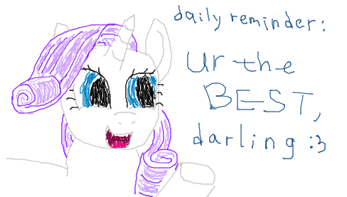 Size: 488x277 | Tagged: safe, artist:makise_homura, derpibooru import, rarity, pony, unicorn, 1000 hours in ms paint, daily reminder, derpibooru exclusive, image, motivational, png, simple background, solo, white background