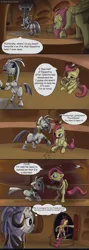 Size: 1904x5358 | Tagged: safe, artist:ciborgen, derpibooru import, fluttershy, zecora, bird, pegasus, pony, zebra, bipedal, bird nest, bong, dialogue, duo, egg, female, flutterhigh, high, image, mare, nest, png, speech bubble, thought bubble, zecora's hut