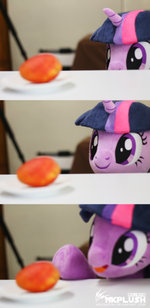 Size: 2373x4859 | Tagged: safe, artist:nekokevin, derpibooru import, twilight sparkle, alicorn, pony, unicorn, food, image, mango, plushie, png