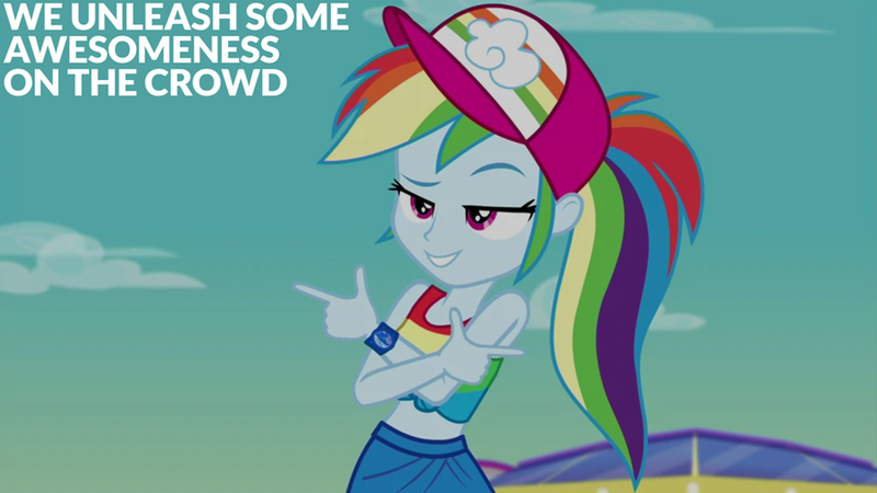 Size: 2000x1125 | Tagged: safe, derpibooru import, edit, edited screencap, editor:quoterific, screencap, rainbow dash, equestria girls, equestria girls series, spring breakdown, spoiler:eqg series (season 2), image, png, solo