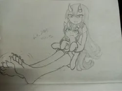 Size: 4000x3000 | Tagged: safe, artist:cz, derpibooru import, ponified, pony, feet, foot focus, hololive, image, jpeg, nikiri yamame, traditional art, vtb, vtuber