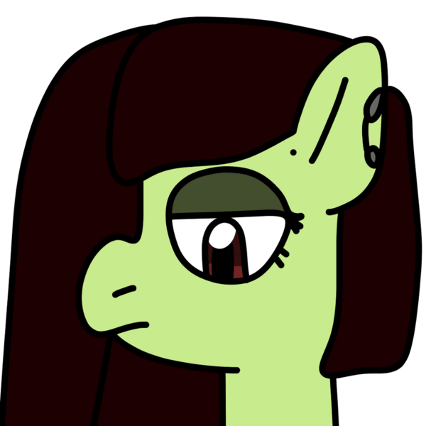 Size: 894x894 | Tagged: safe, artist:jadeharmony, derpibooru import, oc, oc:white lilly, unofficial characters only, pegasus, pony, icey-verse, bust, ear piercing, earring, eyeshadow, female, image, jewelry, magical lesbian spawn, makeup, mare, offspring, parent:applejack, parent:strawberry sunrise, parents:applerise, piercing, png, simple background, solo, transparent background